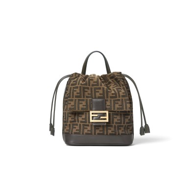 FENDI BROWN FF JACQUARD FABRIC BACKPACK 8BZ057AVQCF1GL7 (26*23*12cm)
